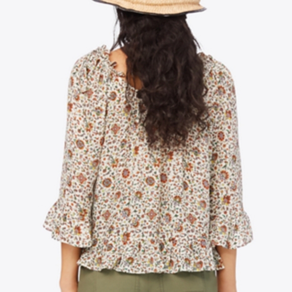 Tory Burch Printed Ruffle Blouse - Picture 3 of 7
